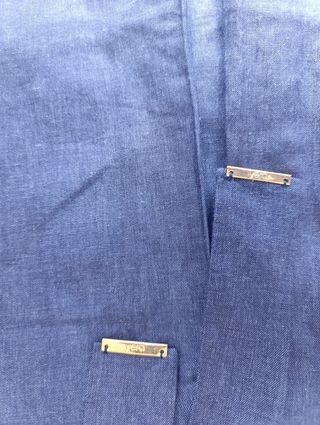 Falda Yera Azul con Cinturón y forro