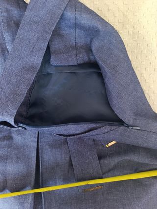 Falda Yera Azul con Cinturón y forro