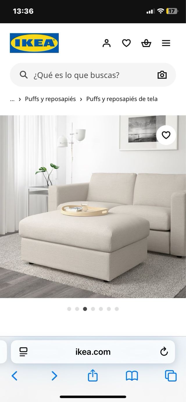 Reposapiés VILME Ikea con almacenaje