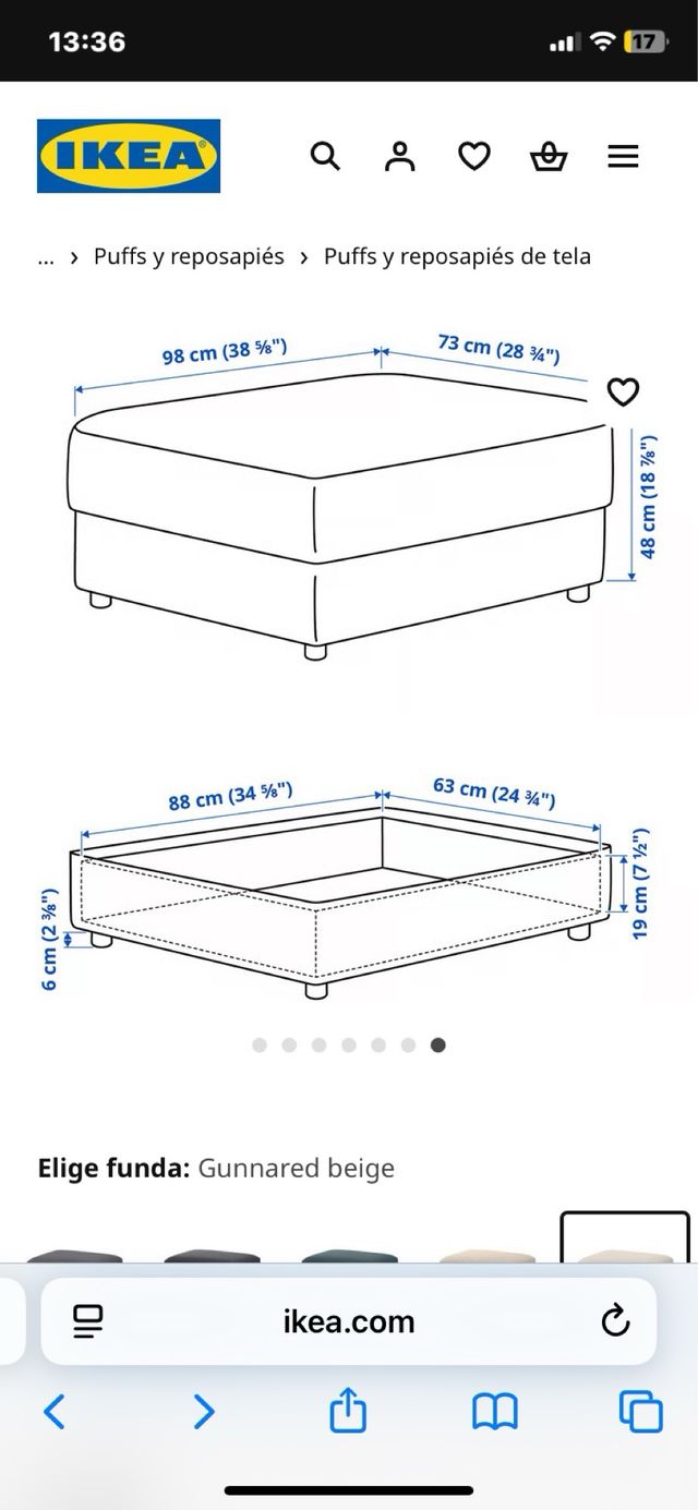 Reposapiés VILME Ikea con almacenaje