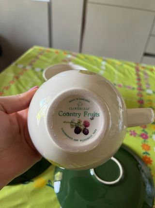 Coppia Tazzoni con Piattini in Ceramica