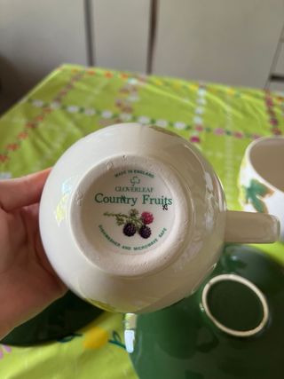 Coppia Tazzoni con Piattini in Ceramica