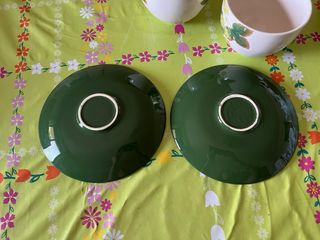 Coppia Tazzoni con Piattini in Ceramica
