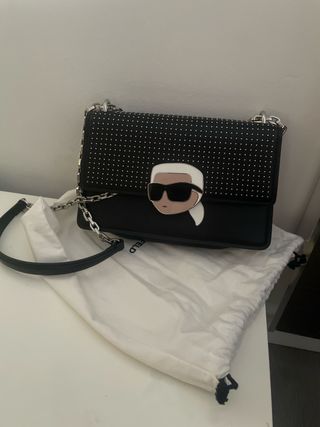 Bolso Karl Lagerfeld Negro con Tachuelas