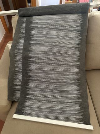 2 Estores Grises y Cortina Gris