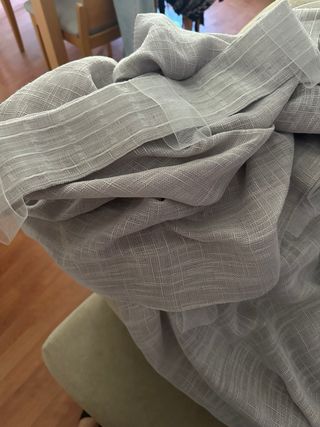 2 Estores Grises y Cortina Gris