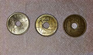 Monedas 25 Pesetas Ceuta y Melilla
