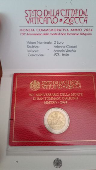 Cofanetto 2€ Vaticano 2024 San Tommaso