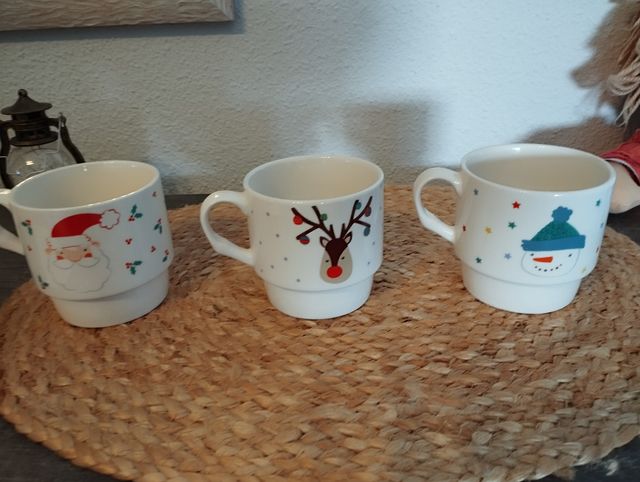 Tazas Navideñas Apilables