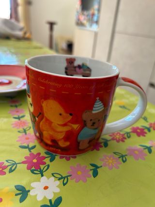 Set tazza e piattino rosso 