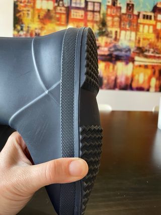 Botas de agua azul marino muy flexibles