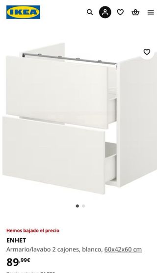 Mueble baño IKEA ENHET 60cm 