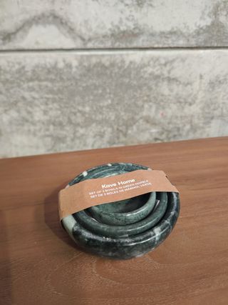 Set di 3 ciotole Safor in marmo verde