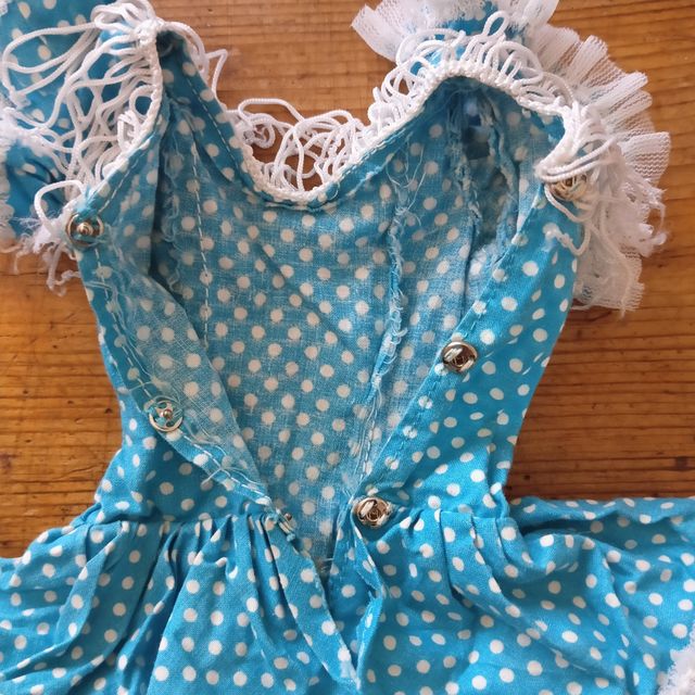 Vestido flamenca Nancy azul. Original años 70.