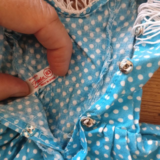 Vestido flamenca Nancy azul. Original años 70.