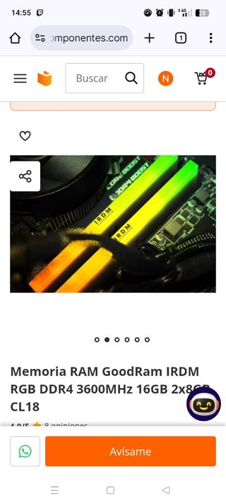 Memoria RAM GoodRam DDR4 3600MHz 16GB