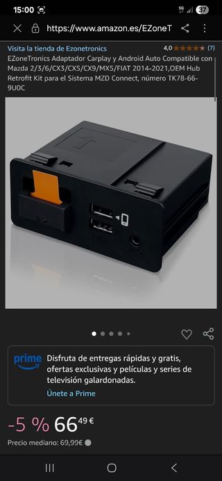 Adaptador CarPlay Android Auto Compatible-Mazda