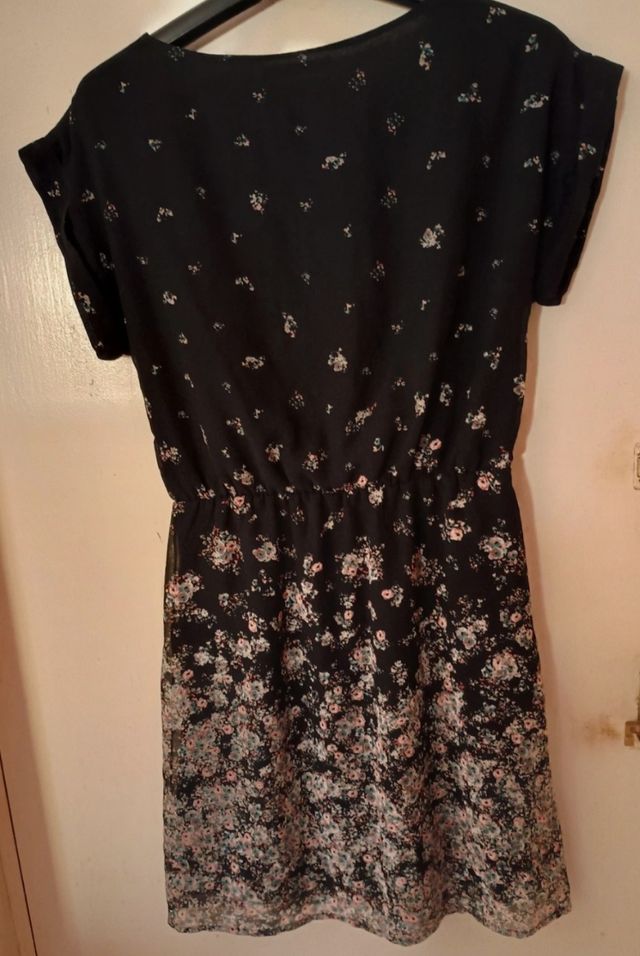 Vestito Camaïeu nero fantasia fiori