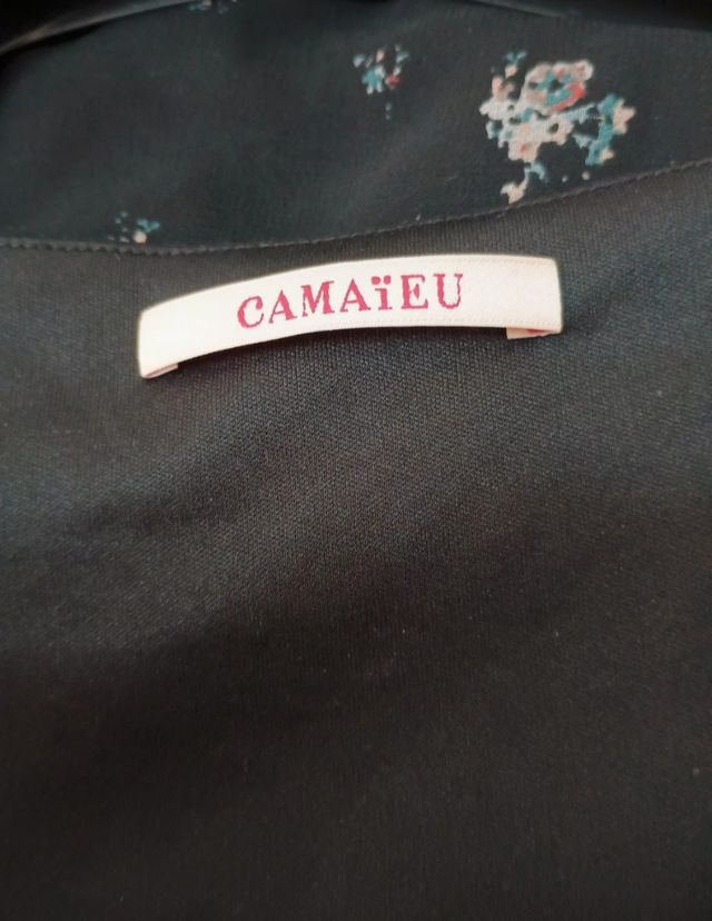 Vestito Camaïeu nero fantasia fiori