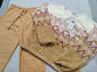 Pijama Mujer Manolo Bakes Beige/Rosa Talla M