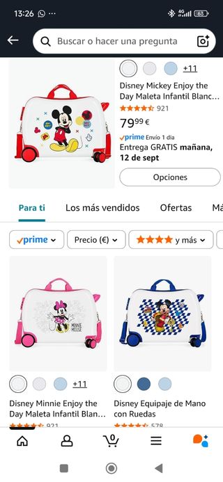 Maleta correpasillos Mickey Roadster Racers