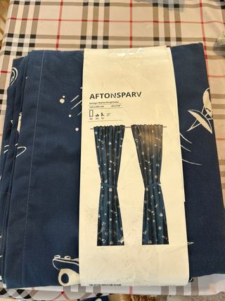 Cortinas IKEA AFTONSPARV con alzapaños (2 uds)