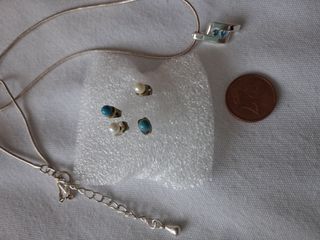 Lote Bisutería Plateada y Turquesa