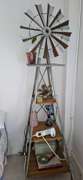 Estantería Molino Viento Metálica y Madera