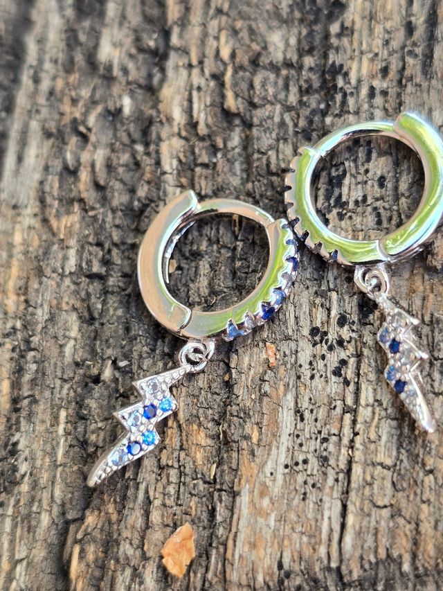 Pendientes Aro Mini Rayo