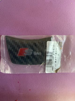 Pegatina Volante Audi S Line Carbono