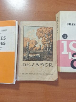 Tres libros vintage muy antiguos en catalán 