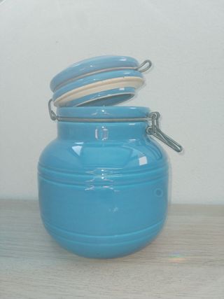 Contenitore x Biscotti Vintage Arredare Colore Blu