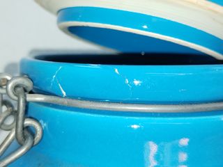 Contenitore x Biscotti Vintage Arredare Colore Blu