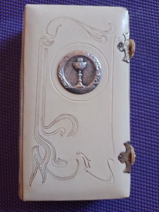 Libro de Comunión Antiguo 1912 tapas marfil.