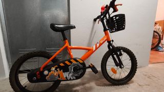 Bicicleta Infantil Btwin 500 16 Robot Naranja