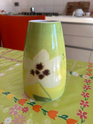 Vaso THUN floreale verde giallo