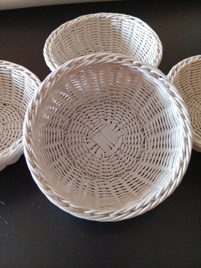 Cestini porta pane bianchi in vimini