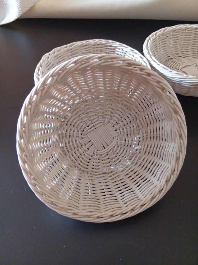 Cestini porta pane bianchi in vimini