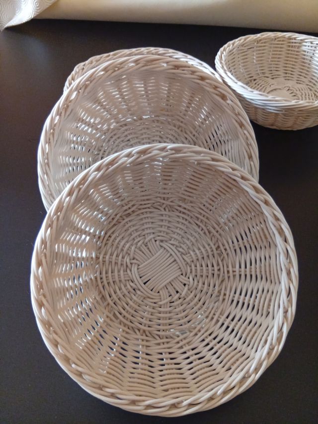 Cestini porta pane bianchi in vimini