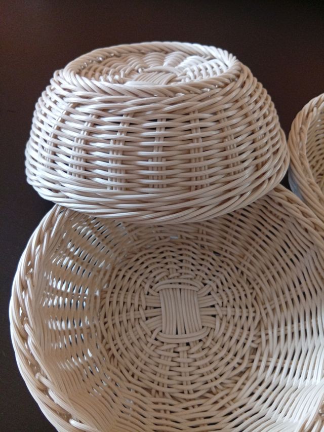 Cestini porta pane bianchi in vimini