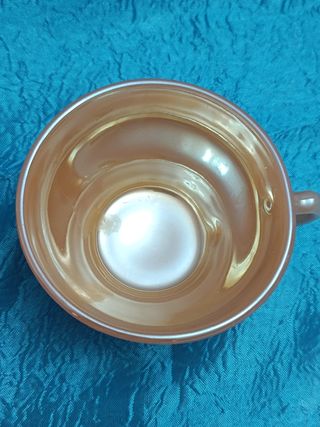 Juego de 2 Tazas de Té Doradas