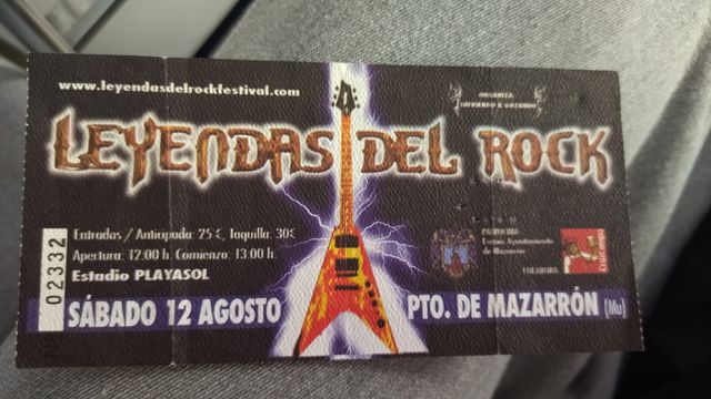 Entrada Leyendas del Rock 2016