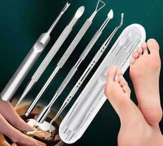 Kit de 5 Piezas Cuidado Pedicura Acero Inoxidable