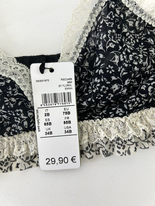 Reggiseno Intimissimi nero con pizzo