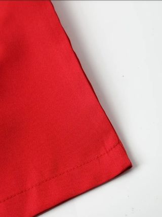 Conjunto Camisa Rayas y Shorts Rojo