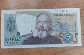 Banconota 2000 Lire Italia Galileo Galilei