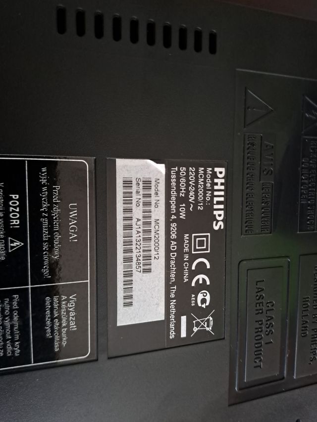 Microcadena Philips MCM2000/12 Plata/Negro