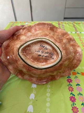 Fruttiera in ceramica Deruta decorata a mano