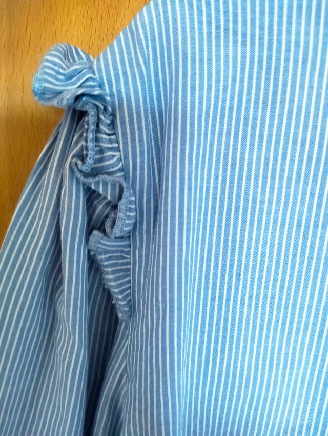 Camisa Zara Kids Talla 8/9 Rayas Azules