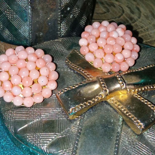 ‼️Orecchini Corallo Pelle D'Angelo Retrò